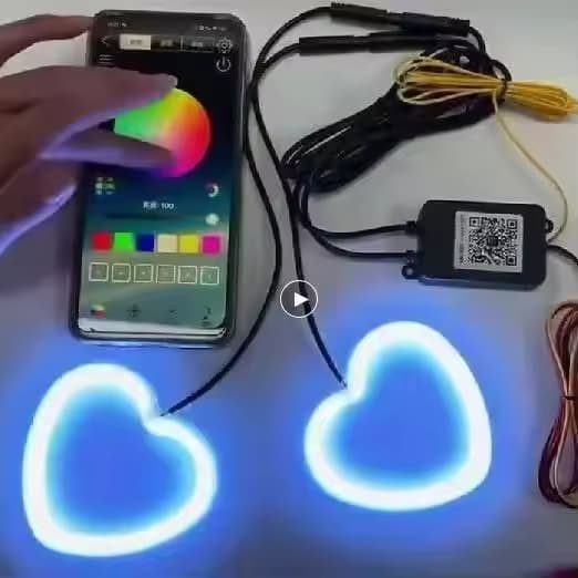 Imagem 1 do produto Angel Eye RGB em forma de coração com APP