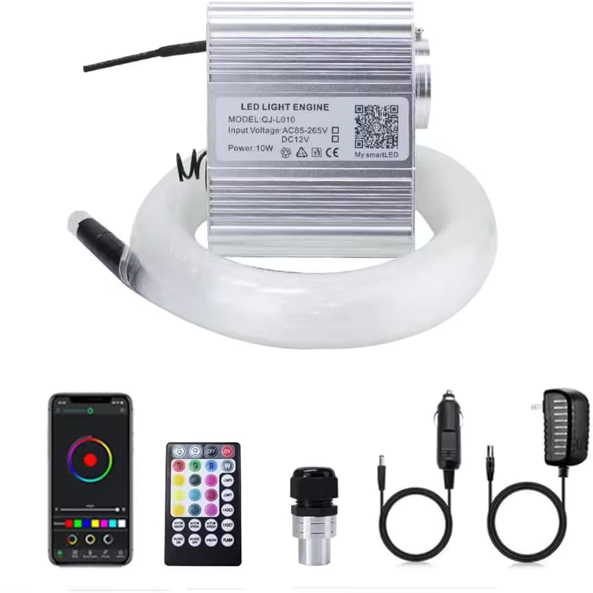 RGBW Voice Control Fiber Optic Starlight Kit — Product illustration