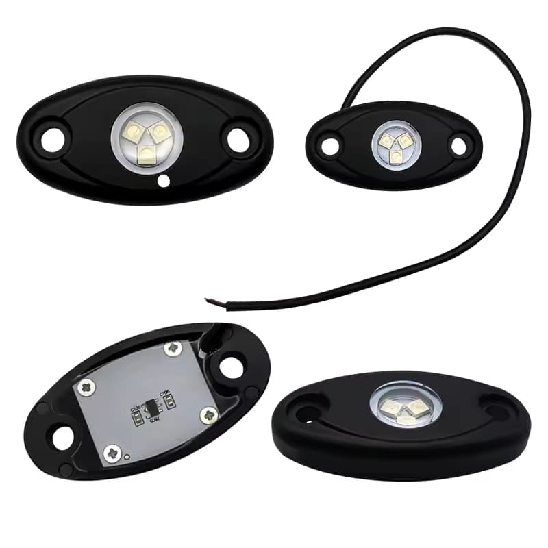 Aluminum RGB Wheel Rock Light — Product illustration